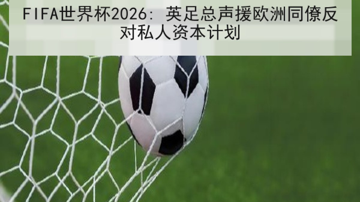 FIFA世界杯2026: 英足总声援欧洲同僚反对私人资本计划
